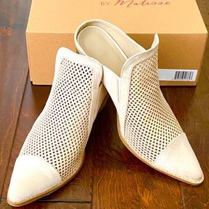 Matisse Cream Suede Mule Slide on Shoe